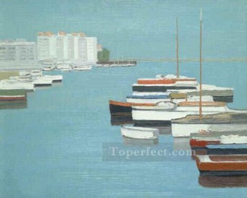 Dockscape Painting - yxf002dC impressionism marine seascape